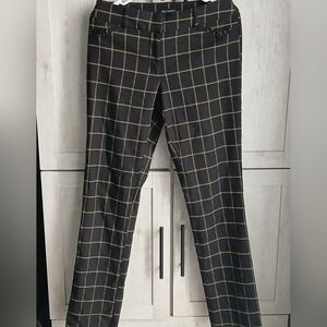 Soho Black and Gold Checkered Dress Pants